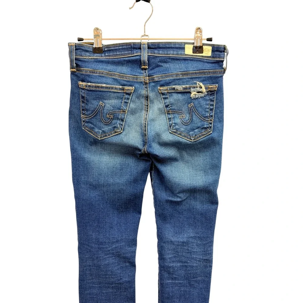 AG Adriano Goldschmied The Legging Ankle Womens 24R Blue Excellent Distressed - Picture 5 of 13